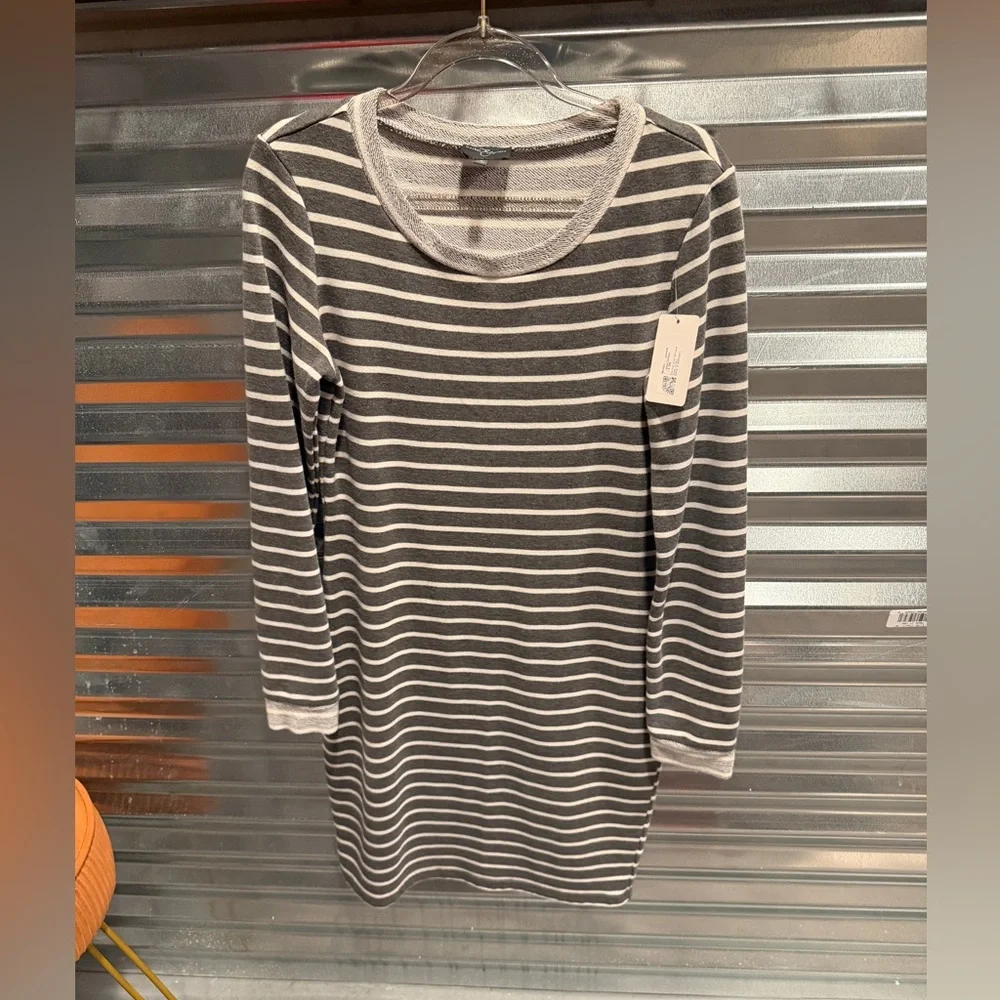 market and spruce t shirt dress Market & Spruce T-Shirt Dress, Blue and White Stripes, Short Sleeves, Size Large